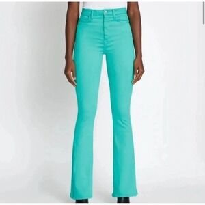 7 For All Mankind Jeans Ultra High Rise Skinny Boot Jeans Teal 28 Zip Ankle